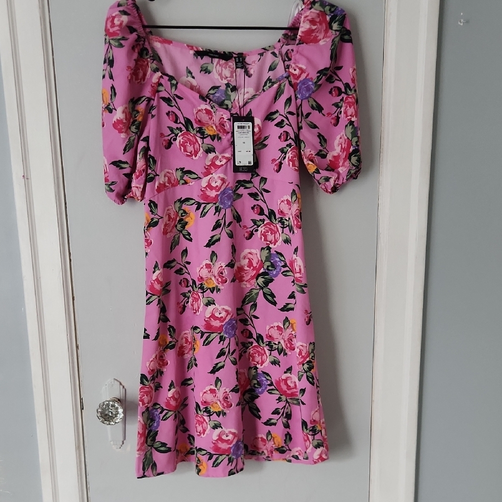 Vero Moda Pink Puff Sleeve Sundress
